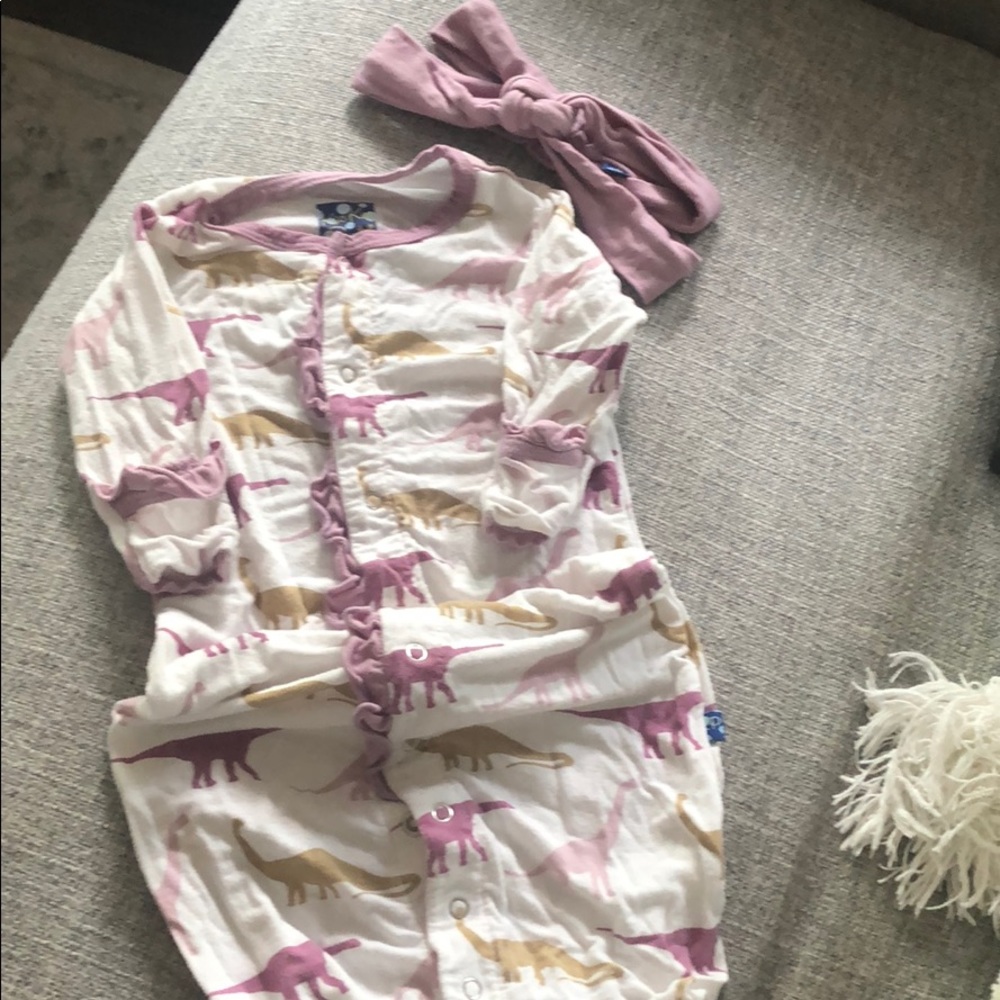Gown/Onesie with matching headband